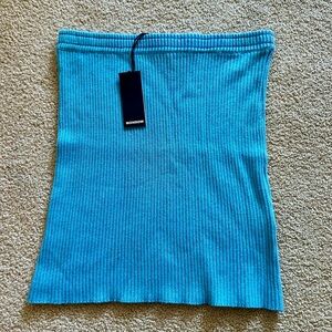 Monrow blue  Ribbed tube top